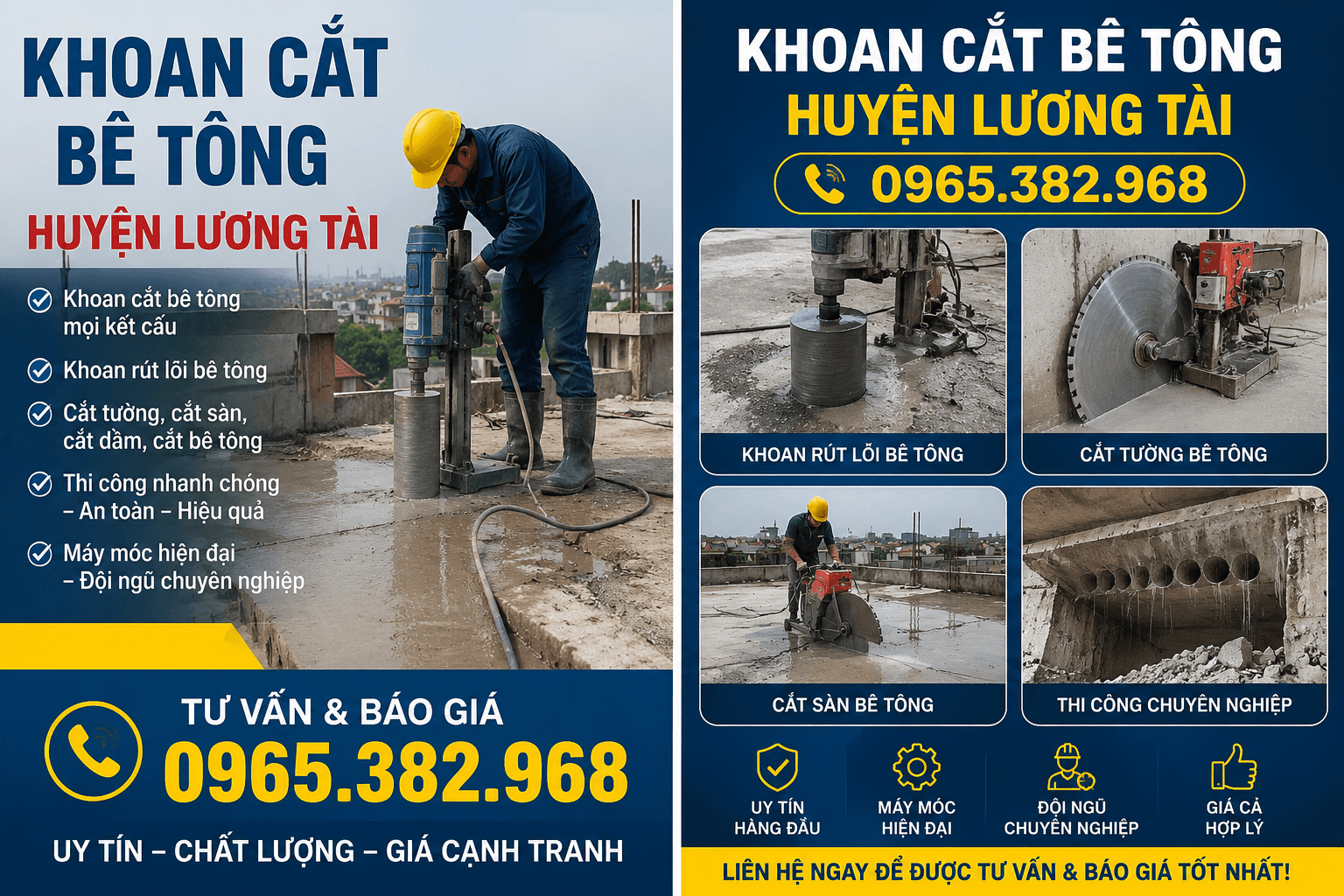 Khoan Cắt Bê Tông Tại Huyện Lương Tài