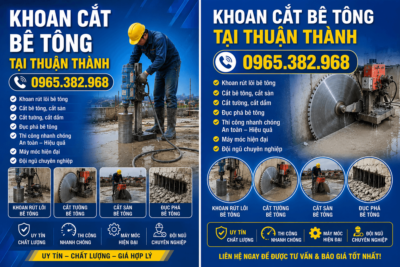 Khoan Cắt Bê Tông Tại Thuận Thành